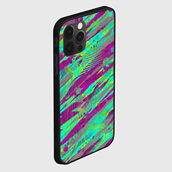 Чехол для iPhone 12 Pro Max Разноцветные паттерны, цвет: 3D-черный — фото 2