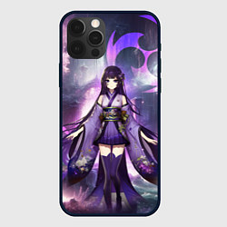 Чехол для iPhone 12 Pro Max Genshin Impact - character Raiden, цвет: 3D-черный