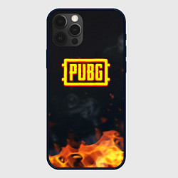 Чехол для iPhone 12 Pro Max Pubg fire abstraction, цвет: 3D-черный