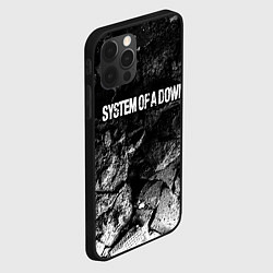 Чехол для iPhone 12 Pro Max System of a Down black graphite, цвет: 3D-черный — фото 2