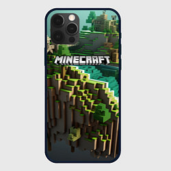 Чехол для iPhone 12 Pro Max Minecraft logo летняя карта, цвет: 3D-черный