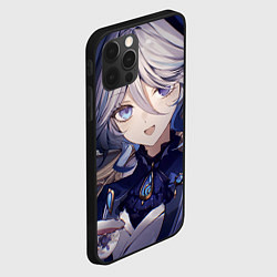 Чехол для iPhone 12 Pro Max Genshin Impact Furina улыбка чай, цвет: 3D-черный — фото 2