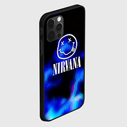 Чехол для iPhone 12 Pro Max Nirvana flame ghost steel, цвет: 3D-черный — фото 2