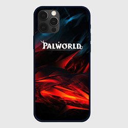 Чехол для iPhone 12 Pro Max Palworld логотип абстракт на темном фоне, цвет: 3D-черный