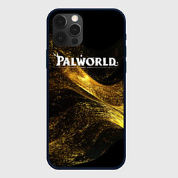 Чехол для iPhone 12 Pro Max Palworld логотип золотая пыльца, цвет: 3D-черный