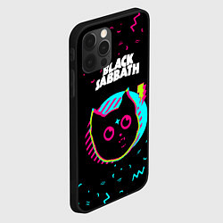 Чехол для iPhone 12 Pro Max Black Sabbath - rock star cat, цвет: 3D-черный — фото 2