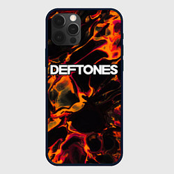 Чехол для iPhone 12 Pro Max Deftones red lava, цвет: 3D-черный