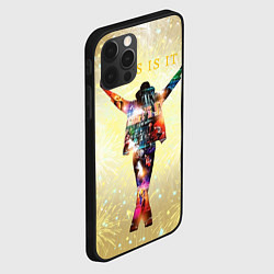 Чехол для iPhone 12 Pro Max Michael Jackson THIS IS IT - с салютами на золотом, цвет: 3D-черный — фото 2