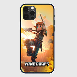 Чехол для iPhone 12 Pro Max Персонаж Minecraft ниндзя, цвет: 3D-черный