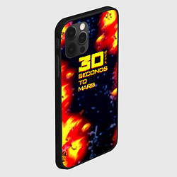 Чехол для iPhone 12 Pro Max Thirty Seconds to Mars огненное лого, цвет: 3D-черный — фото 2