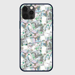 Чехол для iPhone 12 Pro Max Деньги - купюры в 1 тысячу рублей, цвет: 3D-черный