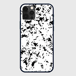 Чехол для iPhone 12 Pro Max Белый с чёрными пятнышками, цвет: 3D-черный
