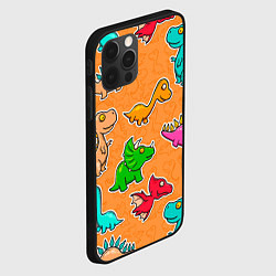 Чехол для iPhone 12 Pro Max Маленькие динозавры, цвет: 3D-черный — фото 2