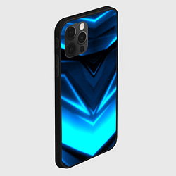 Чехол для iPhone 12 Pro Max Geometry stripes неон, цвет: 3D-черный — фото 2