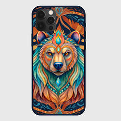 Чехол для iPhone 12 Pro Max Медведь шаман тотемное животное, цвет: 3D-черный