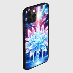 Чехол для iPhone 12 Pro Max Космический цветок из льда - эзотерический лотос, цвет: 3D-черный — фото 2