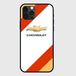 Чехол для iPhone 12 Pro Max Chevrolet line, цвет: 3D-черный