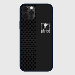 Чехол для iPhone 12 Pro Max CSGO metal logo, цвет: 3D-черный