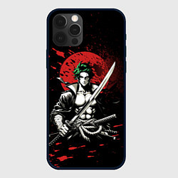 Чехол для iPhone 12 Pro Max Ван пис - Зоро самурай, цвет: 3D-черный