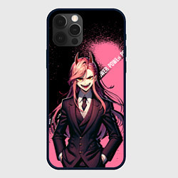 Чехол для iPhone 12 Pro Max Человек бензопила - Пауэр, цвет: 3D-черный