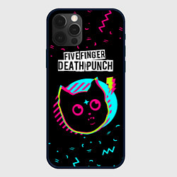 Чехол для iPhone 12 Pro Max Five Finger Death Punch - rock star cat, цвет: 3D-черный