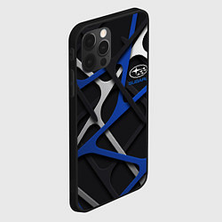 Чехол для iPhone 12 Pro Max Subaru - 3D texture, цвет: 3D-черный — фото 2