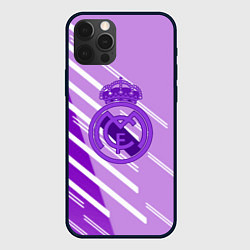 Чехол для iPhone 12 Pro Max Real Madrid текстура фк, цвет: 3D-черный