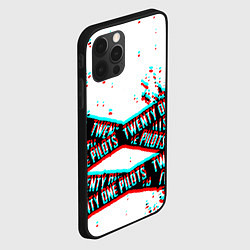 Чехол для iPhone 12 Pro Max Twenty one pilots glitch music, цвет: 3D-черный — фото 2