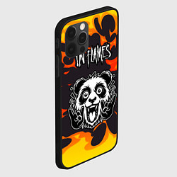 Чехол для iPhone 12 Pro Max In Flames рок панда и огонь, цвет: 3D-черный — фото 2