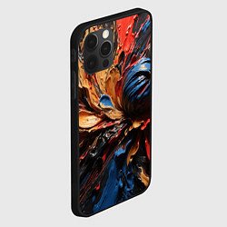 Чехол для iPhone 12 Pro Max Красные красочные брызги, цвет: 3D-черный — фото 2