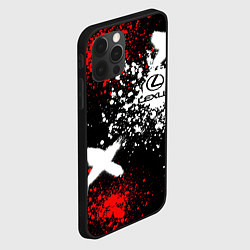 Чехол для iPhone 12 Pro Max Лексус на фоне граффити и брызг красок, цвет: 3D-черный — фото 2