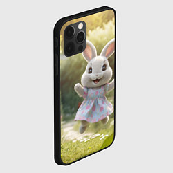 Чехол для iPhone 12 Pro Max Забавный белый кролик в платье, цвет: 3D-черный — фото 2