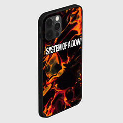 Чехол для iPhone 12 Pro Max System of a Down red lava, цвет: 3D-черный — фото 2