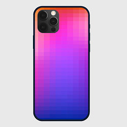 Чехол для iPhone 12 Pro Max Gradient 8-bit, цвет: 3D-черный