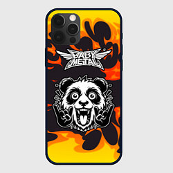 Чехол для iPhone 12 Pro Max Babymetal рок панда и огонь, цвет: 3D-черный