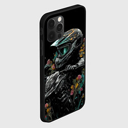Чехол для iPhone 12 Pro Max Абстрактный байкер, цвет: 3D-черный — фото 2