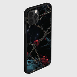 Чехол для iPhone 12 Pro Max Череп и кровавые ягоды, цвет: 3D-черный — фото 2