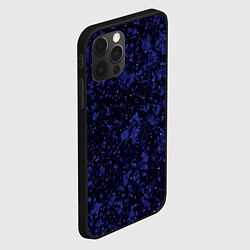 Чехол для iPhone 12 Pro Max Тёмно-синий космический абстракция, цвет: 3D-черный — фото 2