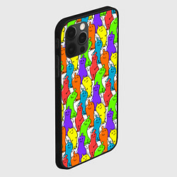 Чехол для iPhone 12 Pro Max Весёлые цветные презервативы, цвет: 3D-черный — фото 2