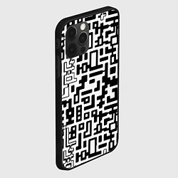 Чехол для iPhone 12 Pro Max Чёрно-белая глитч инфекция, цвет: 3D-черный — фото 2