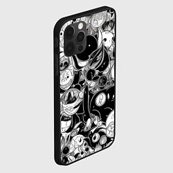 Чехол для iPhone 12 Pro Max Жуткие силуэты, цвет: 3D-черный — фото 2