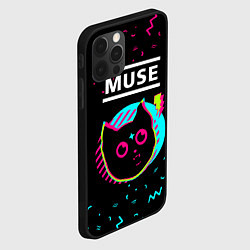 Чехол для iPhone 12 Pro Max Muse - rock star cat, цвет: 3D-черный — фото 2