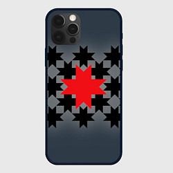 Чехол для iPhone 12 Pro Max Этно серый, цвет: 3D-черный