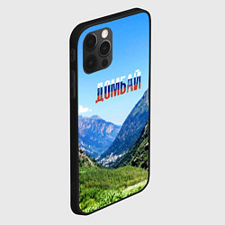 Чехол для iPhone 12 Pro Max Домбай в цветах флага России, цвет: 3D-черный — фото 2