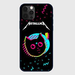 Чехол для iPhone 12 Pro Max Metallica - rock star cat, цвет: 3D-черный