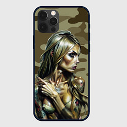 Чехол для iPhone 12 Pro Max Красивая девушка с татуировками, цвет: 3D-черный