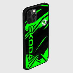 Чехол для iPhone 12 Pro Max Skoda - green uniform, цвет: 3D-черный — фото 2