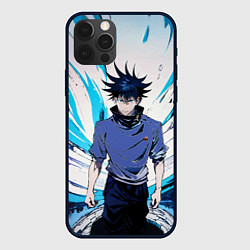 Чехол для iPhone 12 Pro Max Мэгуми Фусигуро из Jujutsu Kaisen абстракция, цвет: 3D-черный