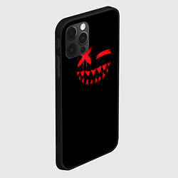 Чехол для iPhone 12 Pro Max Одноглазый монстр глитч улыбка, цвет: 3D-черный — фото 2
