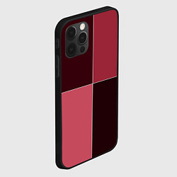 Чехол для iPhone 12 Pro Max Тёмный розовый 4 цвета, цвет: 3D-черный — фото 2